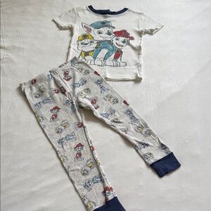 Carters Paw Patrol Kids Pajama Set - White and Navy Size 3T